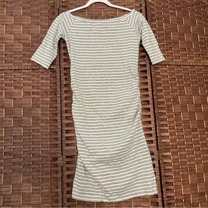 Maternity  3/4-Sleeve Bodycon Dress, Cotton, Size S.